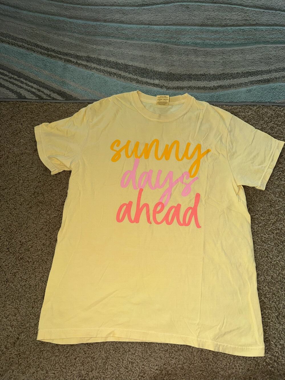 Custom "Sunny Days Ahead" Graphic Tee Shirt Medium